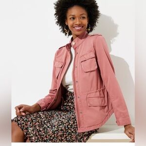 LOFT Pink Utility Jacket